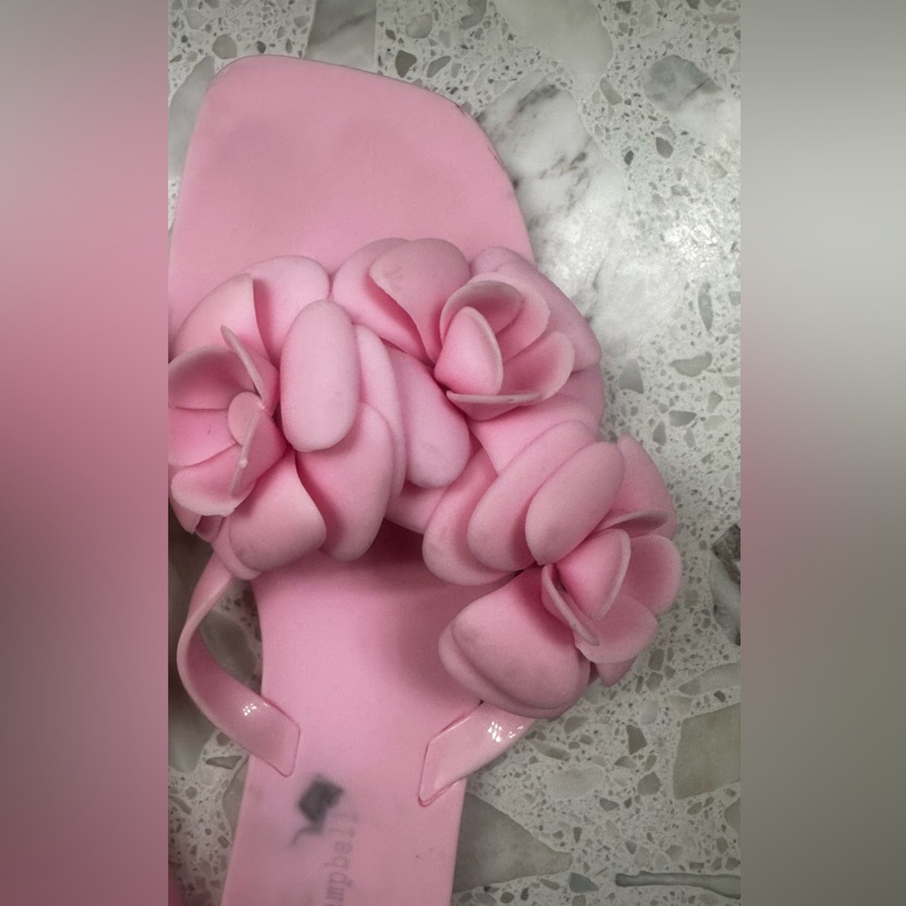 Jeffrey Campbell Fleuris Pink Flower Jelly Sandals Size 10 Barbiecore Y2K - Picture 12 of 13
